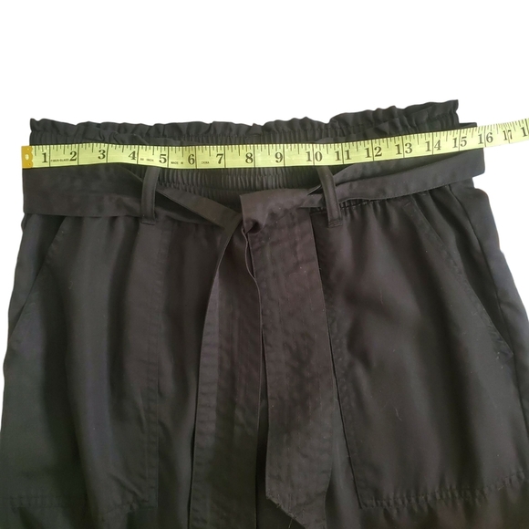 Abercrombie & Fitch Paperbag Waist Joggers Pants Lightweight Black M - Picture 10 of 12